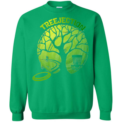 Funny Disc Golf T-shirt Treejection Irish Green