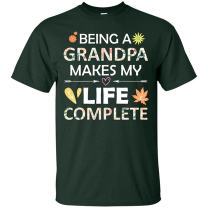 Being A Grandpa Make My Life Complete Parent_s Day Shirt For Grandfather Forest