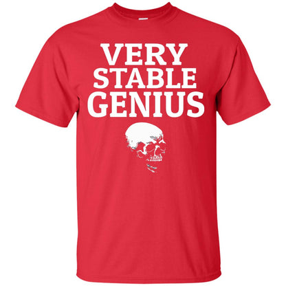 Very Stable Genius Funny T-shirt Red