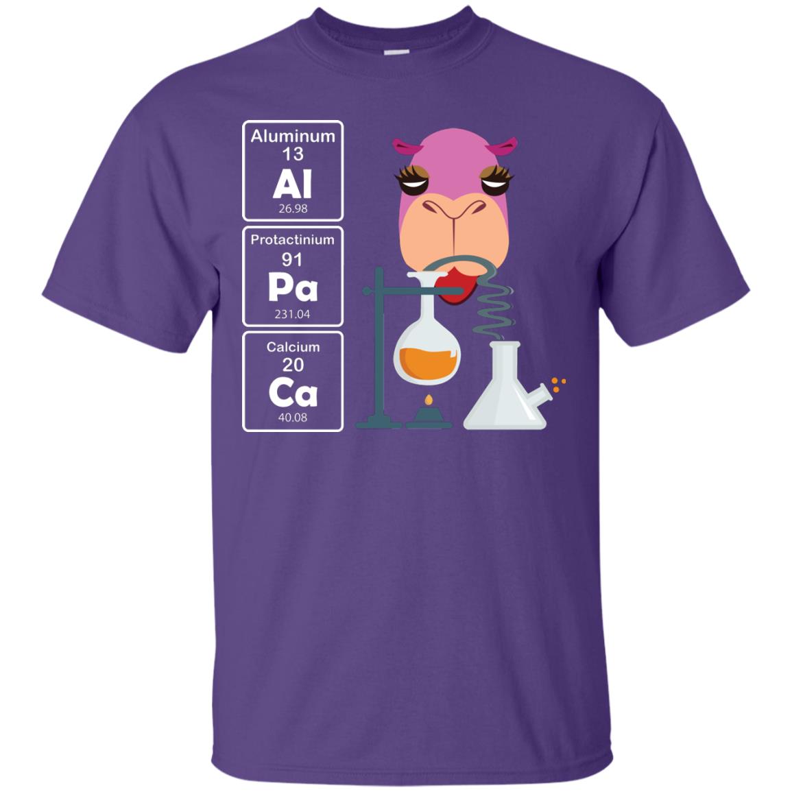 Al-pa-ca Funny Element Chemistry Alpaca Lover Shirt Purple