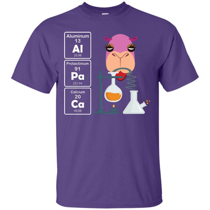 Al-pa-ca Funny Element Chemistry Alpaca Lover Shirt Purple