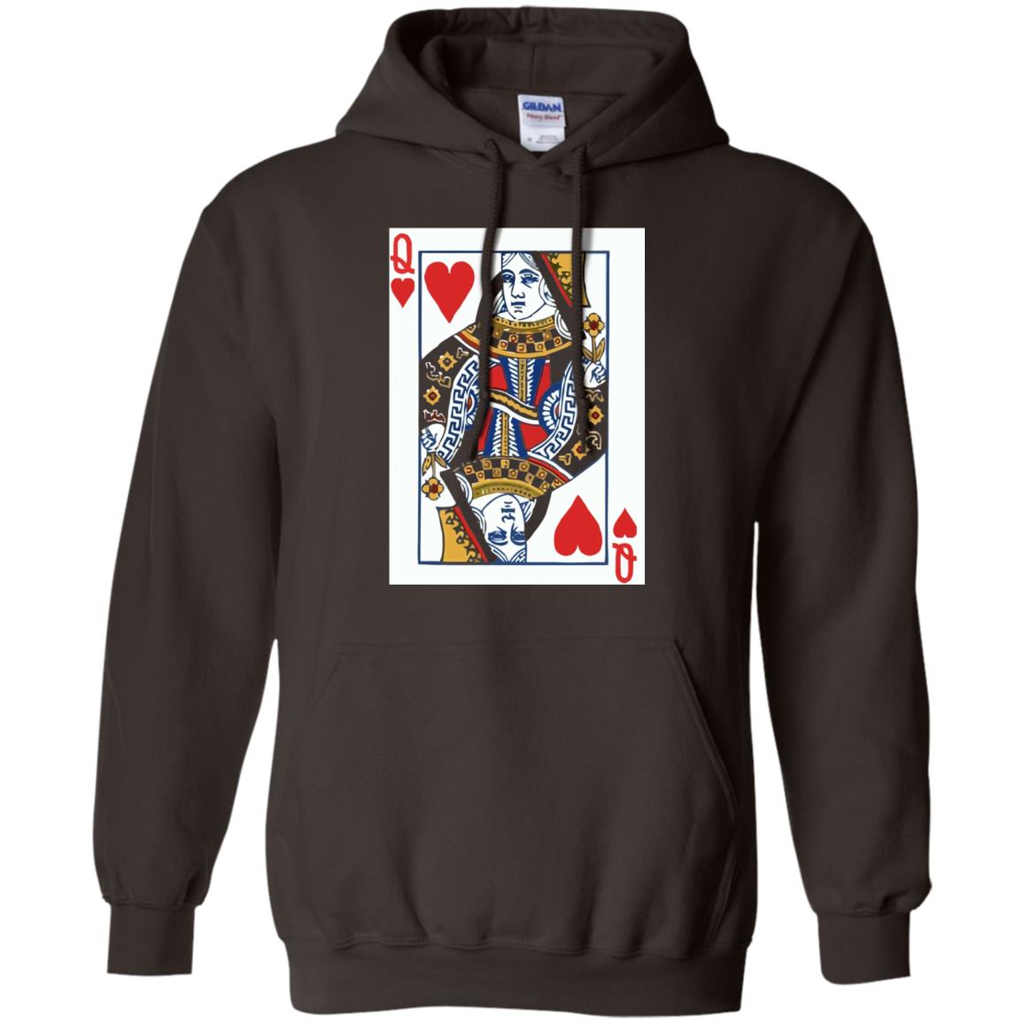 Valentines Day T-shirt Queen Of Hearts Cards Couple Dark Chocolate
