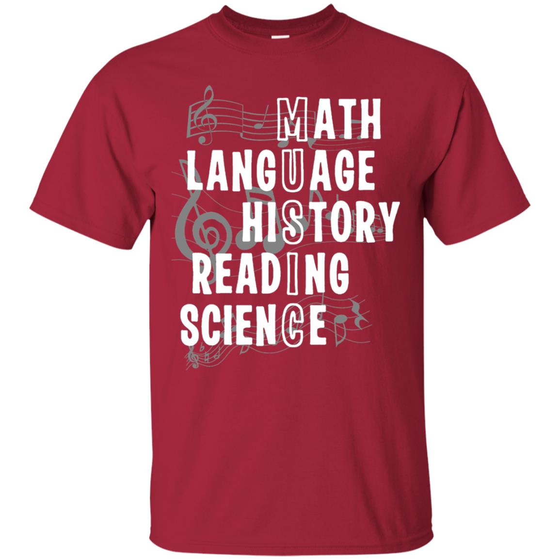 Music Definition T-shirt Math Language History Reading Science T Shirt Cardinal