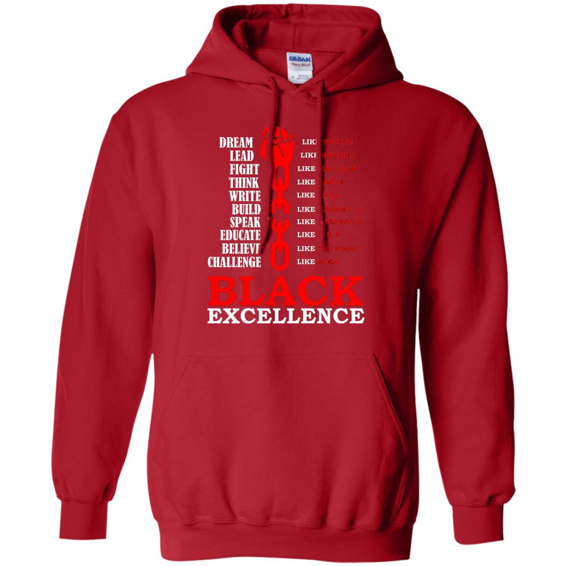 Black Excellence Black Af Proud African American T-shirt Red