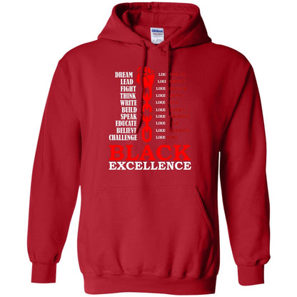 Black Excellence Black Af Proud African American T-shirt Red