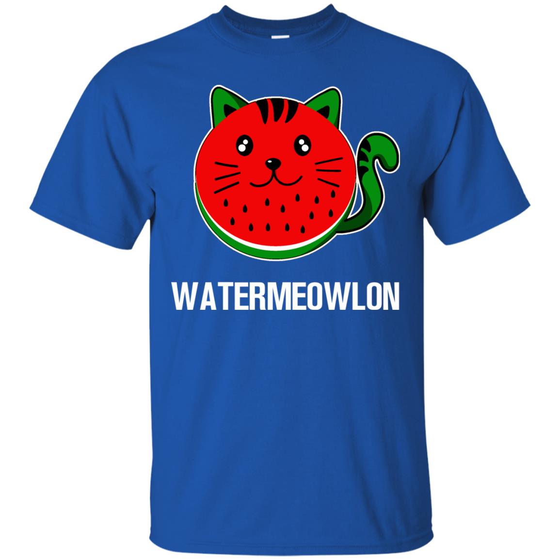 Watermeowlon Funny Summer Melon Fruit Shirt Royal