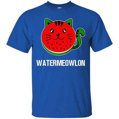 Watermeowlon Funny Summer Melon Fruit Shirt Royal