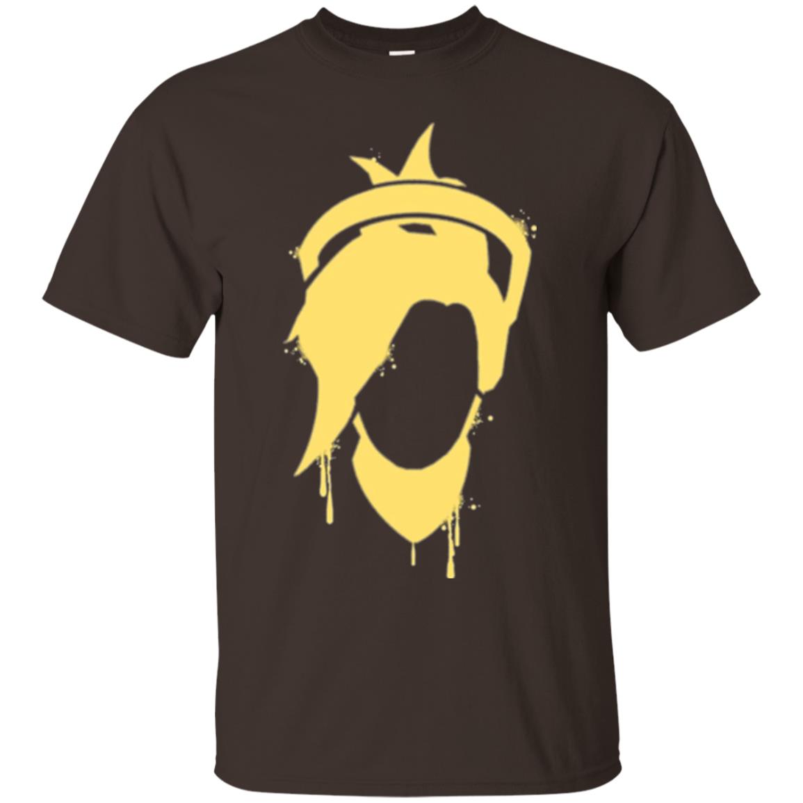 Overwatch Mercy Icon Spray T-shirt Dark Chocolate
