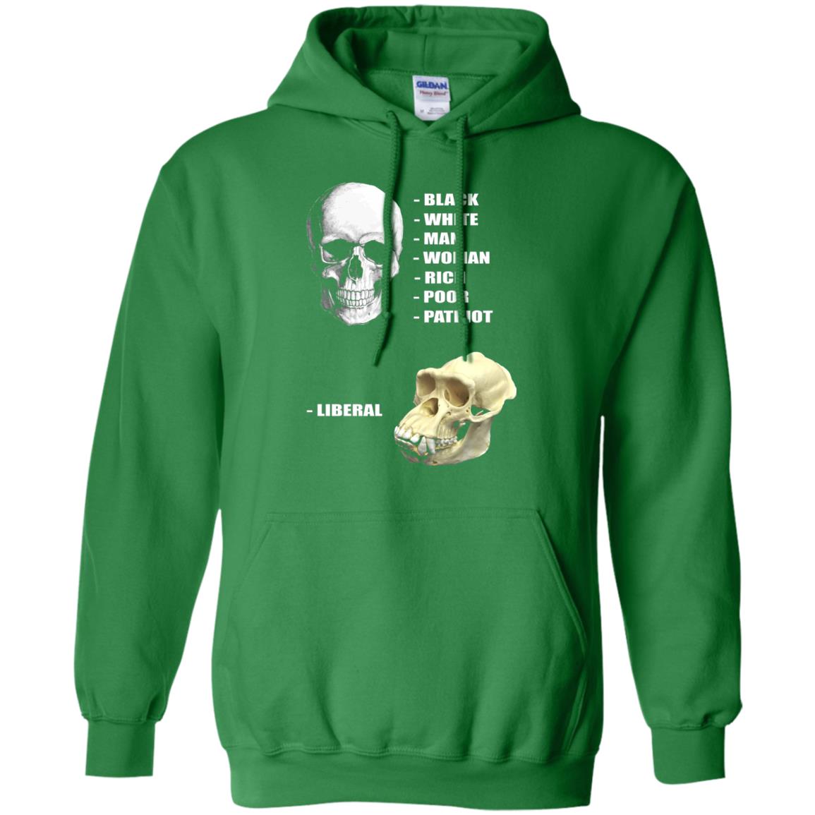 Funny Cool Skulls T-shirt Modern America Patriot Liberal Irish Green