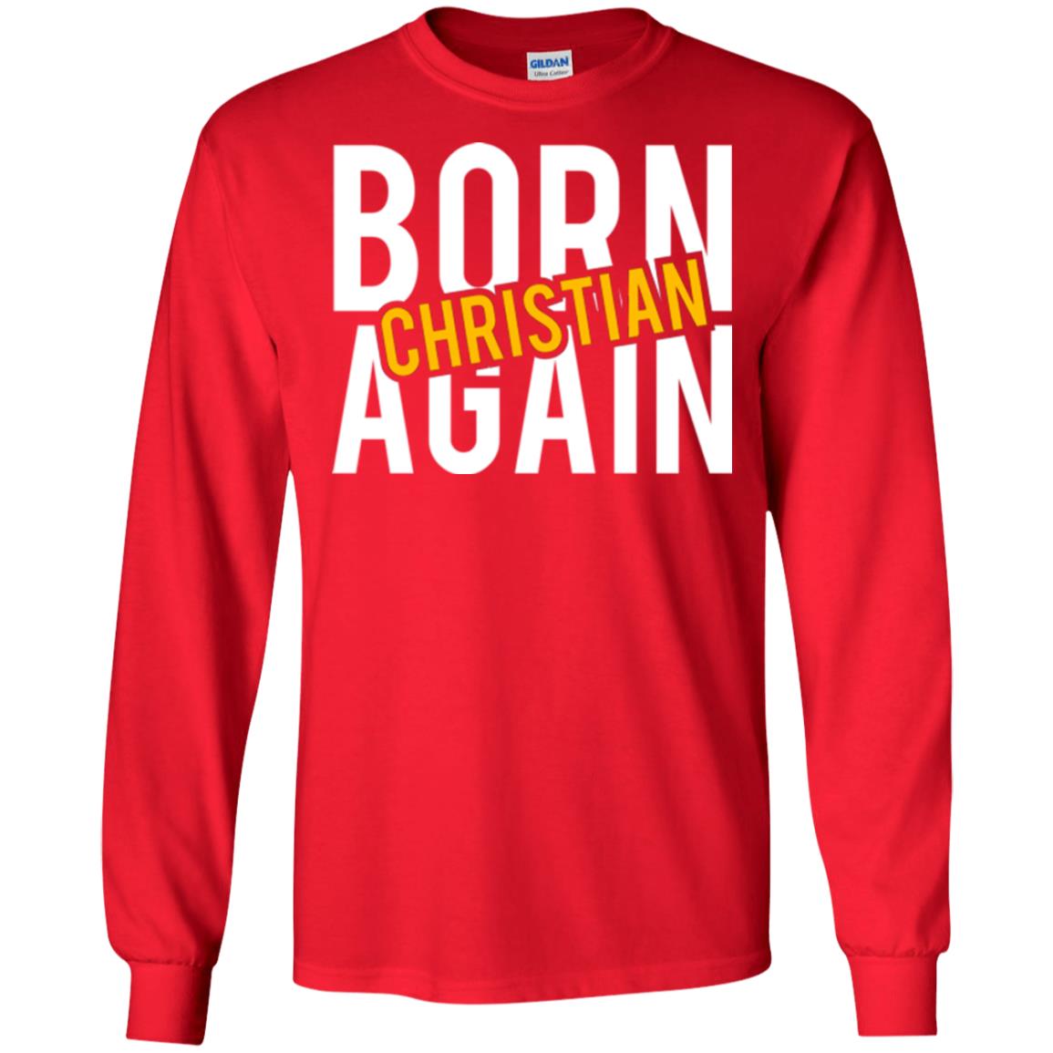Christian T-shirt Born Again Christian Red