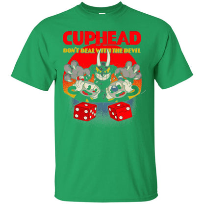 Video Game T-shirt Cuphead And Mugman Devil_s Dice Irish Green