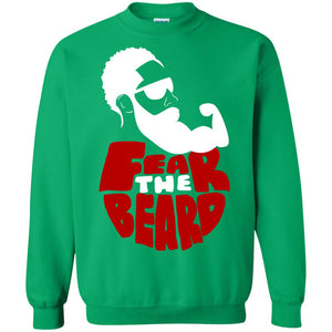 Fear The Beard No Shave November Gift Shirt For MensG180 Gildan Crewneck Pullover Sweatshirt 8 oz.