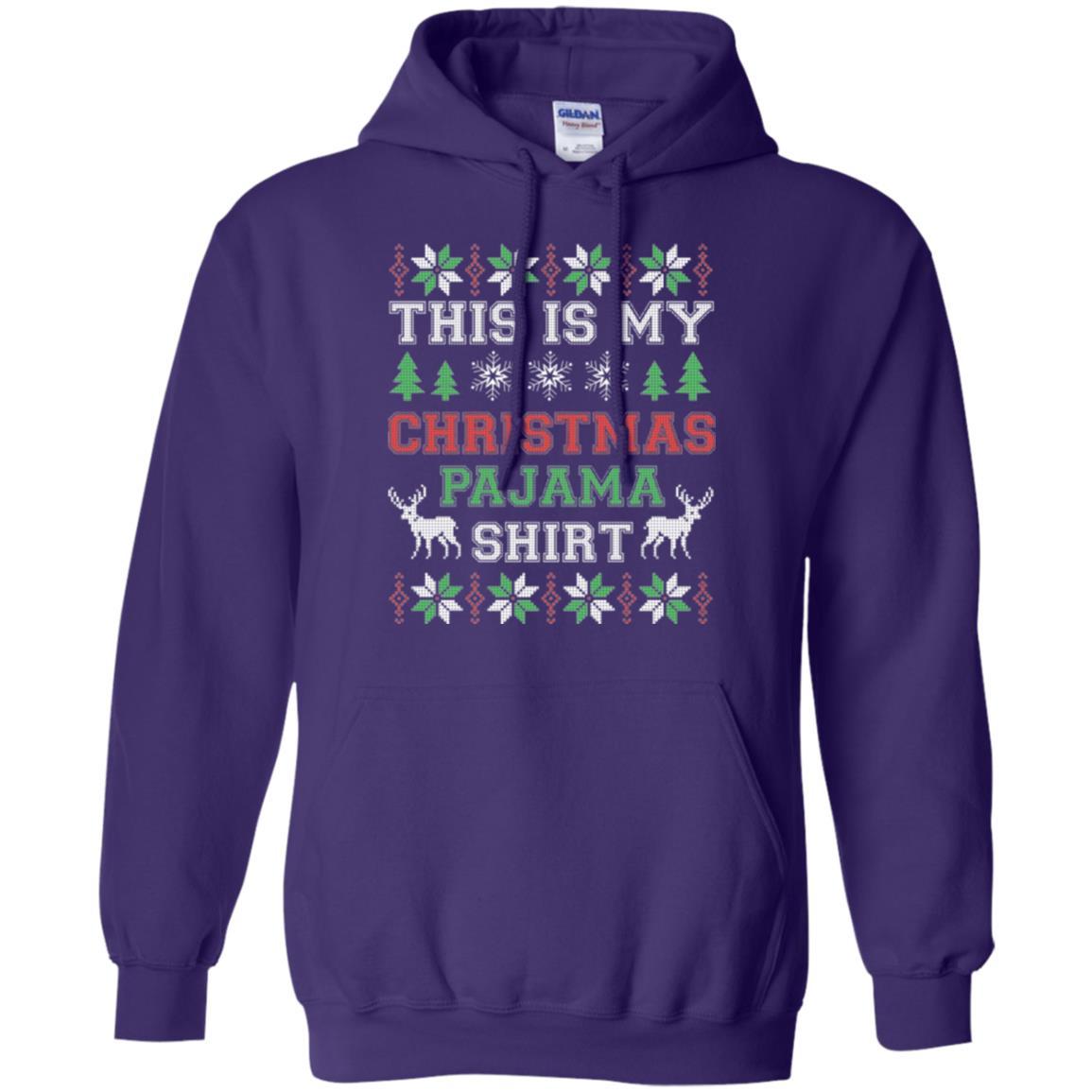 Christmas T-shirt This Is My Christmas Pajama Purple