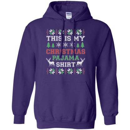 Christmas T-shirt This Is My Christmas Pajama Purple