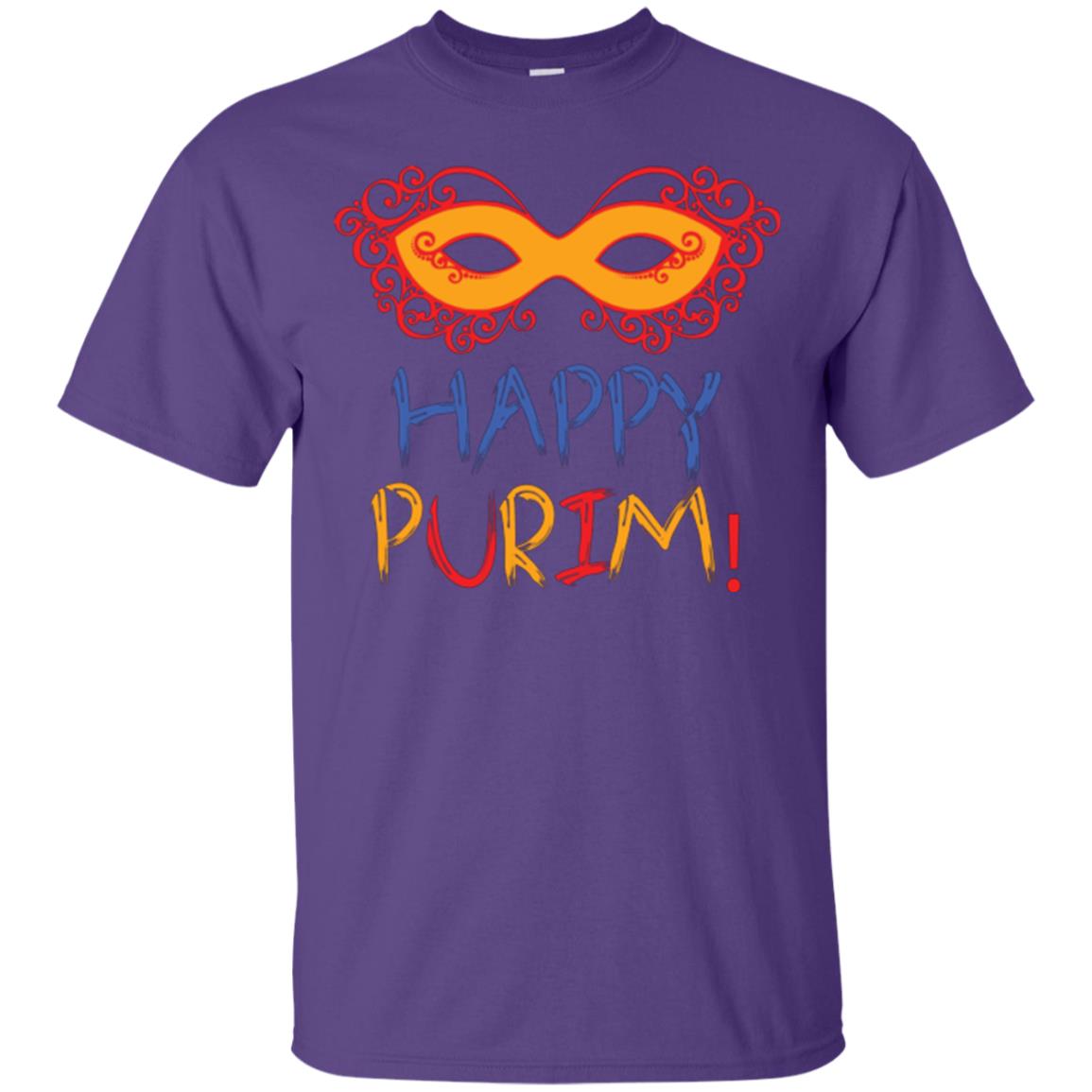 Purim Day T-shirt Happy Purim Purple