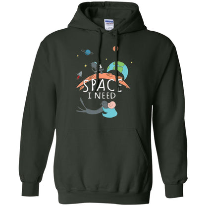 Funny Astronaut Universe Pun T-shirt I Need Space Forest Green