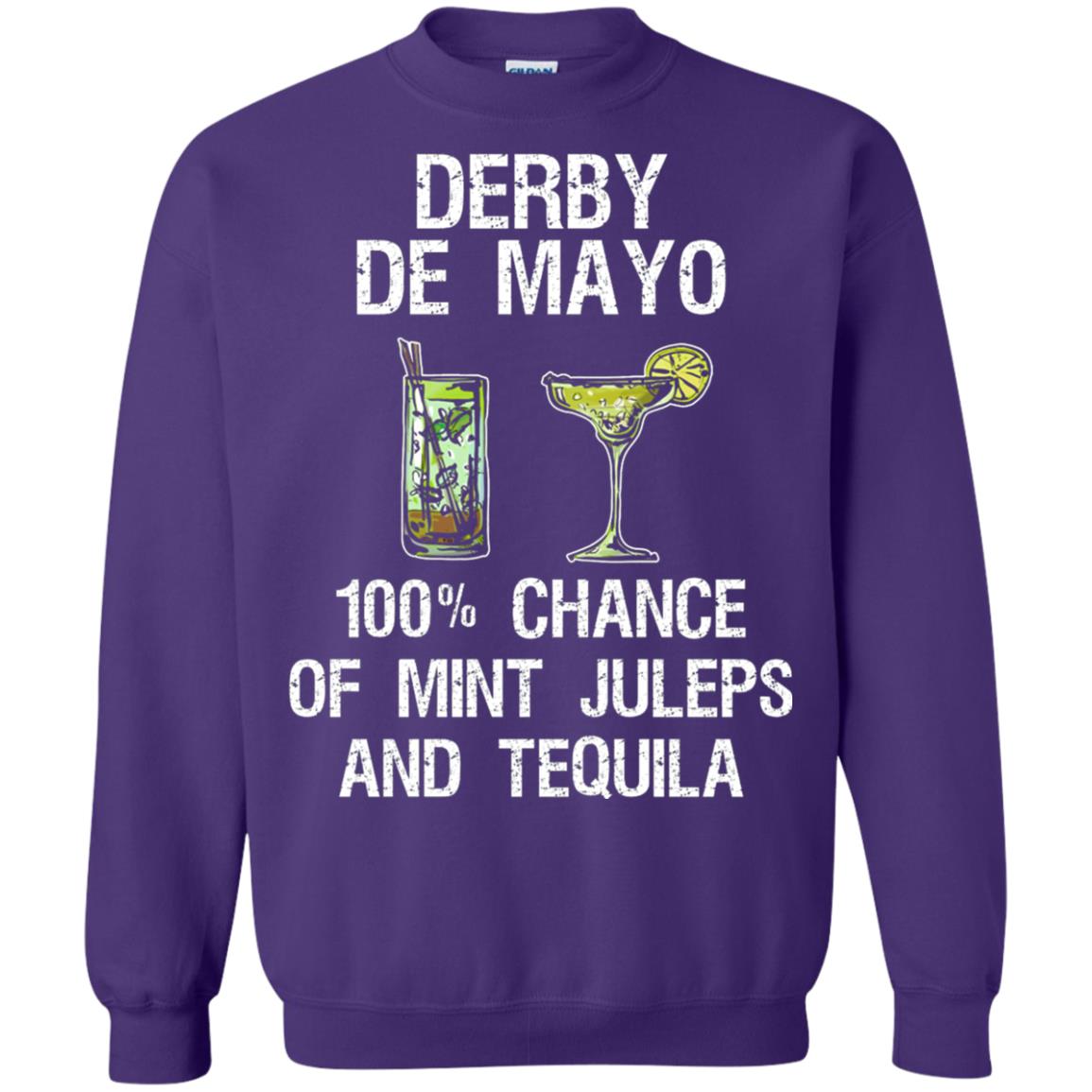 Derby De Mayo T-shirt 100_ Chance Of Mint Juleps And Tequiila Purple