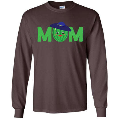 Mom Watermelon Funny Summer Melon Fruit Shirt For Mommy Dark Chocolate
