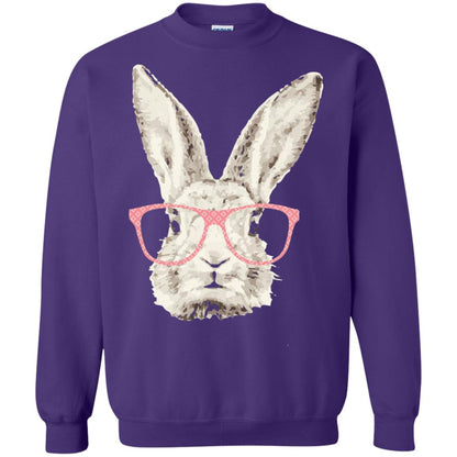 Easter Bunny Rabbit Pink Glasses Funny Hipster Shirt Purple
