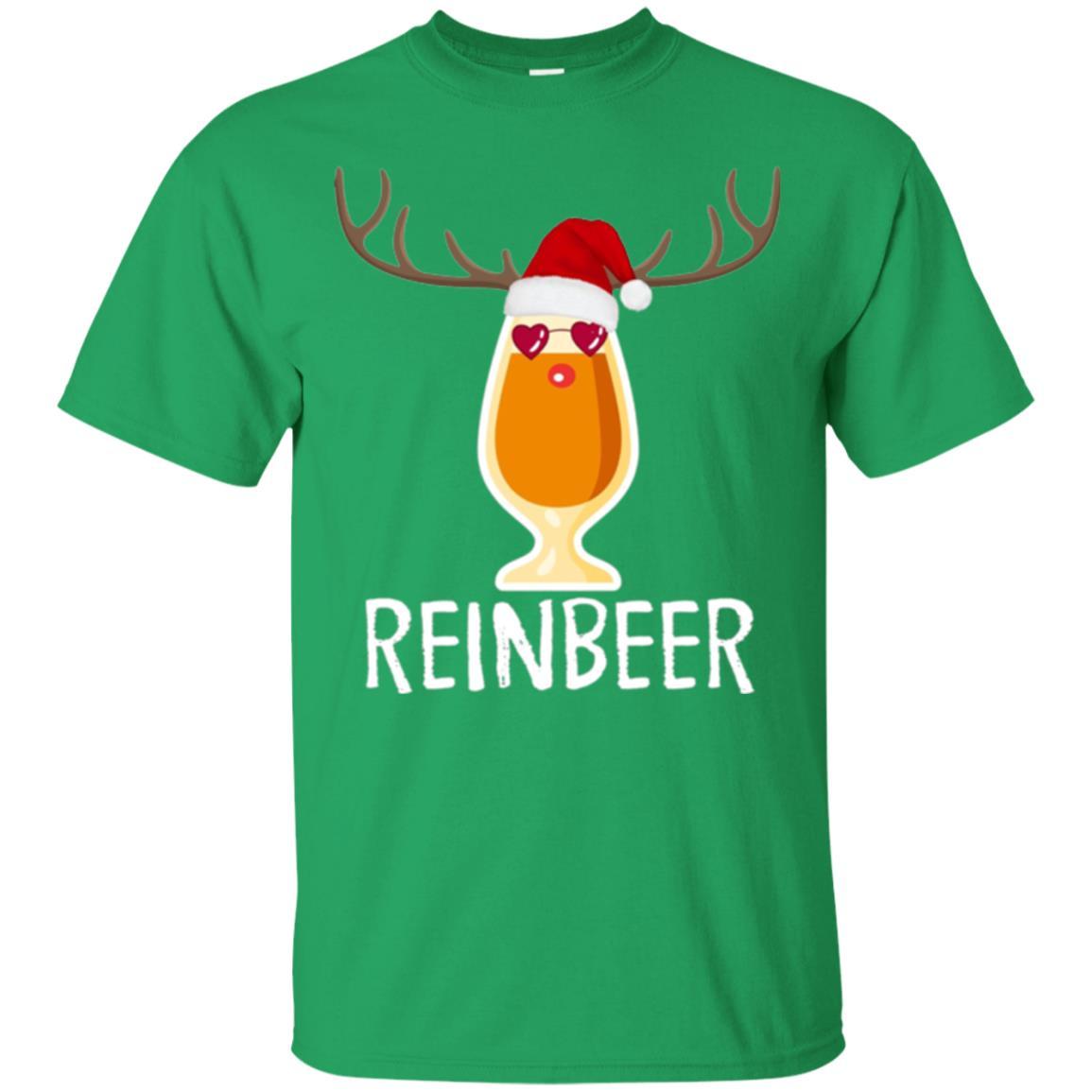 Beer Lover T-shirt Reinbeer Mery Christmas Irish Green