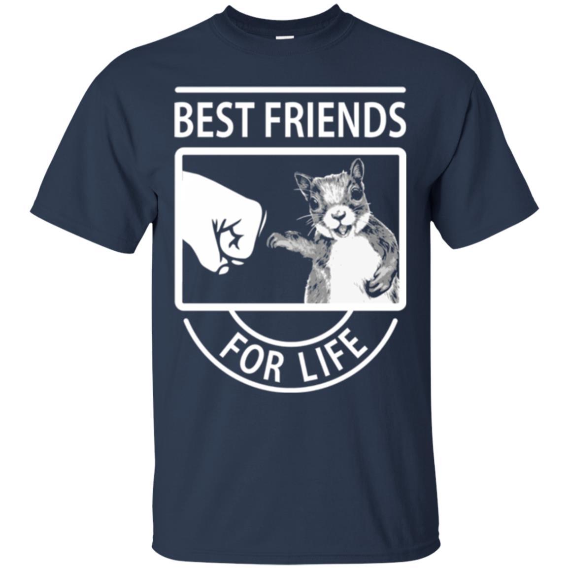 Squirrel T-shirt Best Friend For Life T-shirt Navy