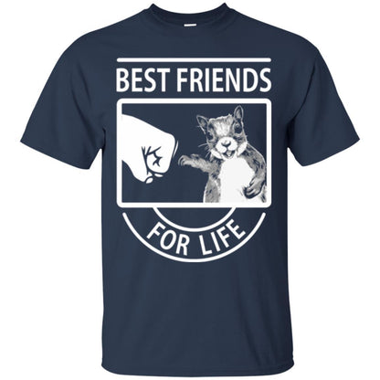 Squirrel T-shirt Best Friend For Life T-shirt Navy