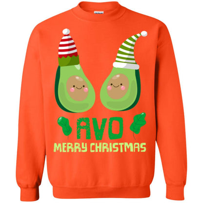 Avocado Merry Christmas T-shirt Orange