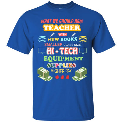 What We Should Arm Teacher With New Books Smaller Class Size Hi - Tech Equipment Supplies Higher Pay Royal