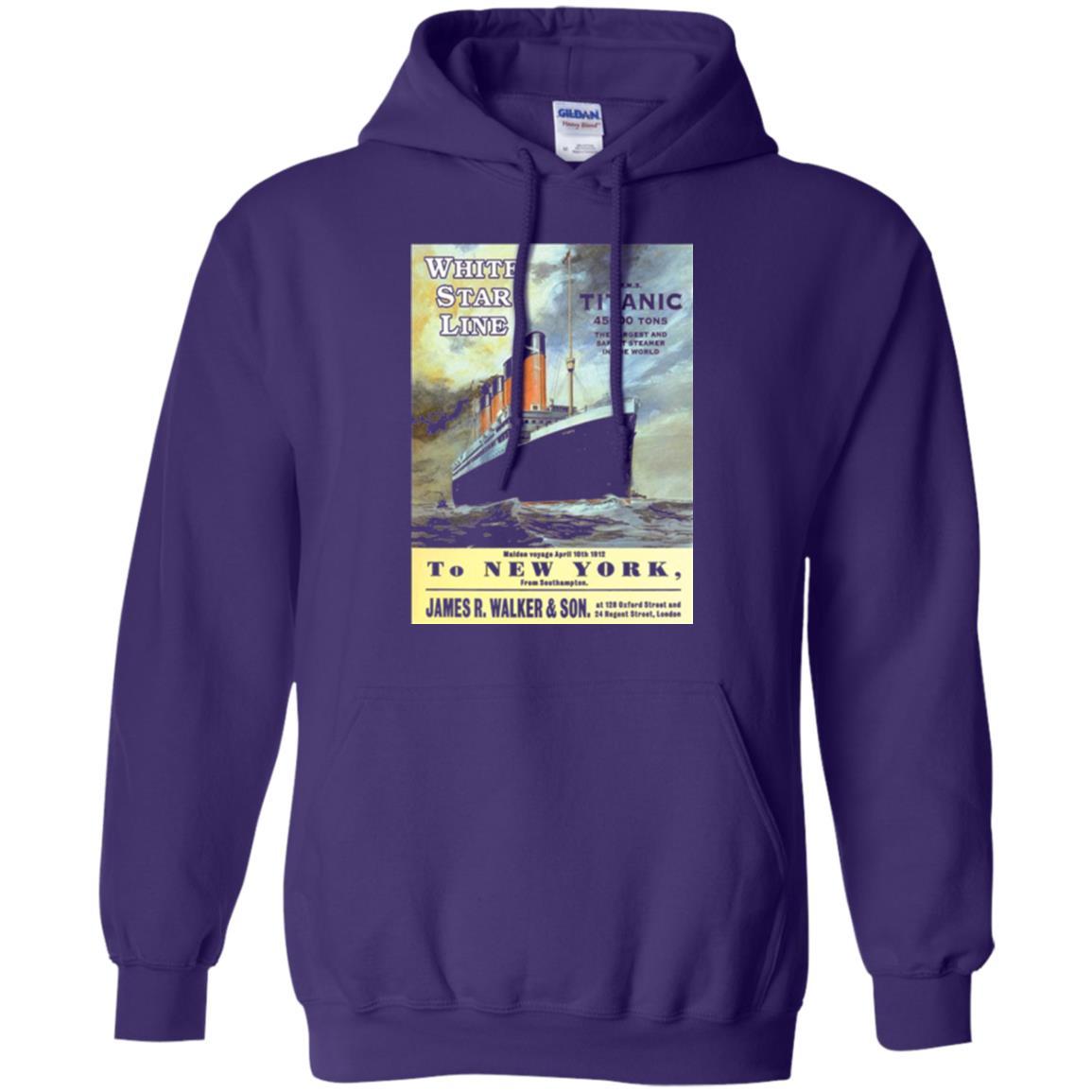 Film T-shirt Sailing Ship Cruise Vintage Poster Purple
