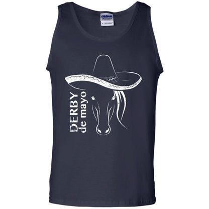 Derby De Mayo Sombrero Horse Race Shirt Navy