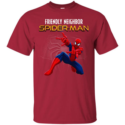 Friendly Neighbor Spider Man Movie Fan T-shirt Cardinal