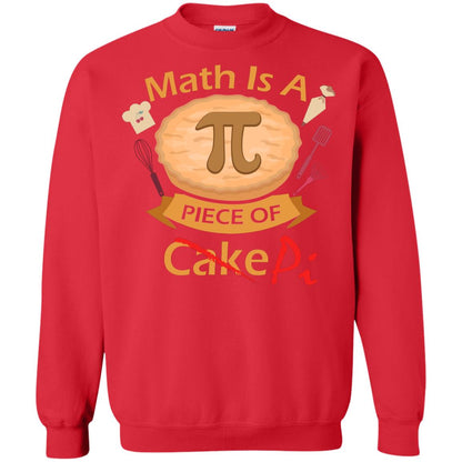 Math Is A Piece Of Pi Funny Pi Day T-shirt For Math Lover Red