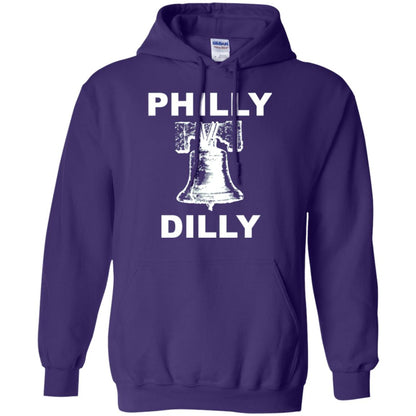 Football T-shirt Philly Dilly With Liberty Bell And Crack Philadelphia Purple