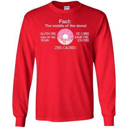 Fact The Middle Of The Donut Zero Calories Shirt Red