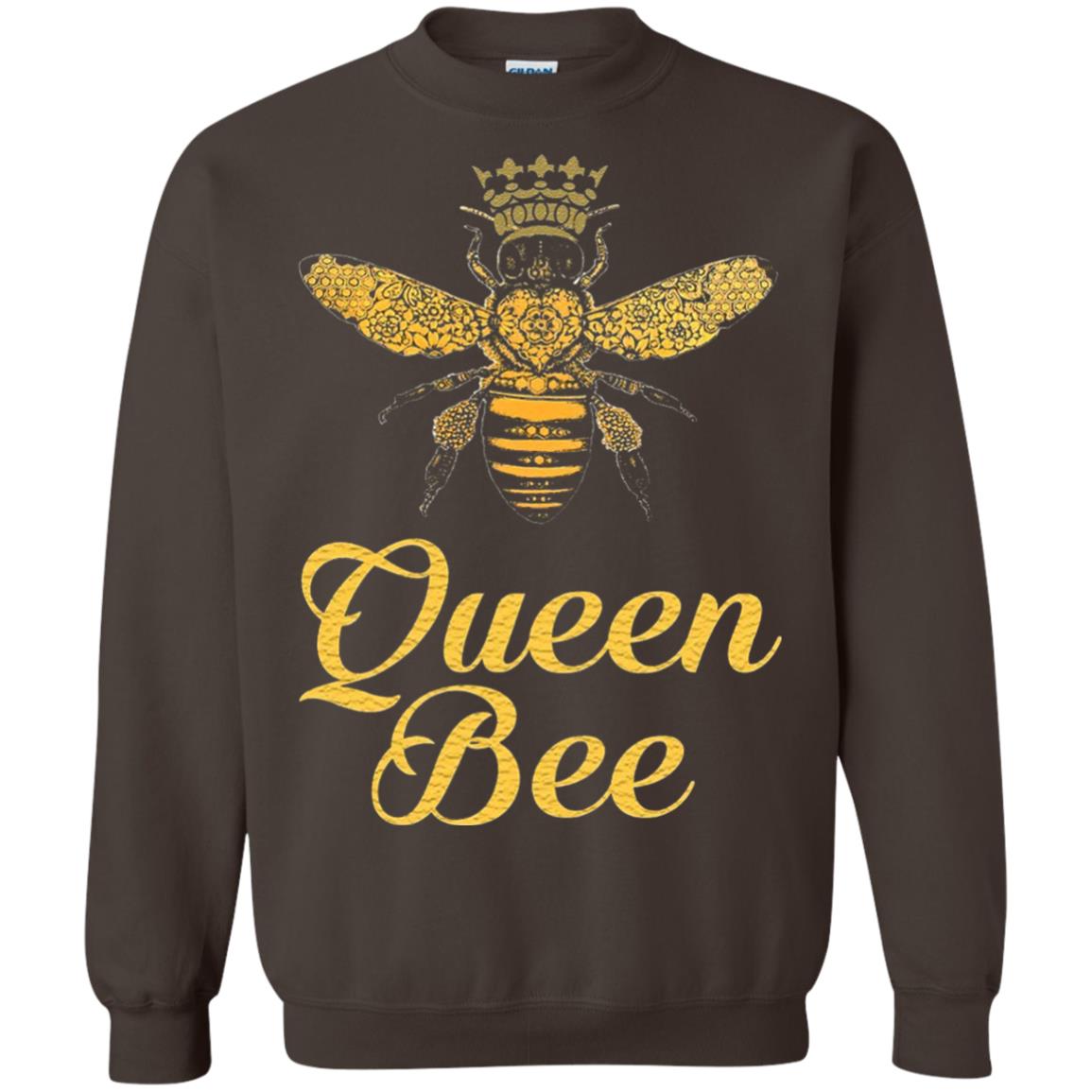 Bee Lover T-shirt Queen Bee Crown T-shirt Dark Chocolate