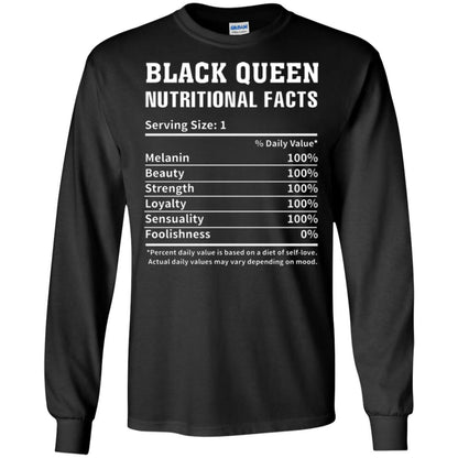 Nubian T-shirt Black Queen Nutritional Facts Black