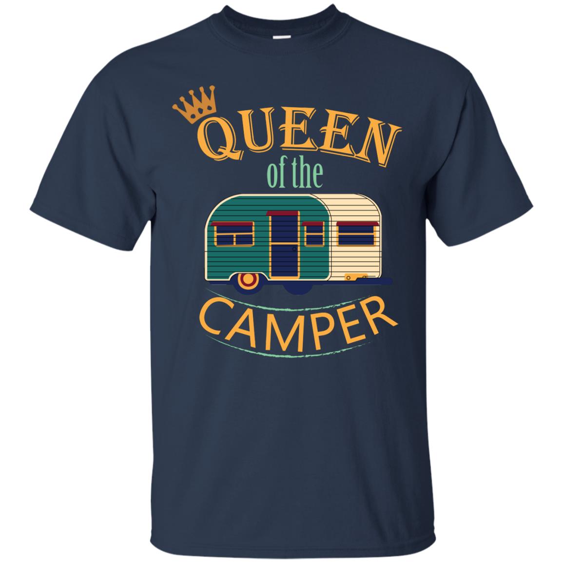 Queen Of The Camper Camping Lover Shirt Navy