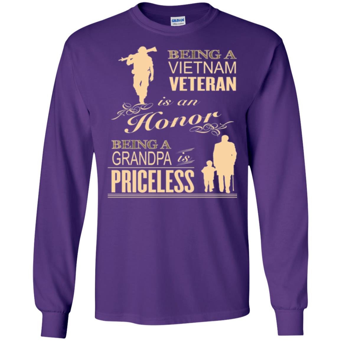 Veteran T-shirt Being A Vietnam Veteran Is An Honor Purple