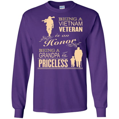 Veteran T-shirt Being A Vietnam Veteran Is An Honor Purple