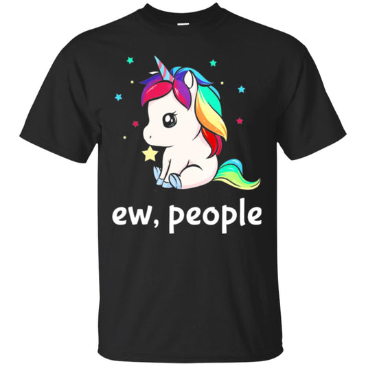 Unicorn Lover T-shirt Ew People T-shirt Black