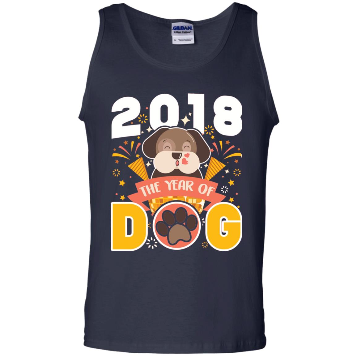 Funny Chinese New Year T-shirt 2018 The Year Of Dog Navy
