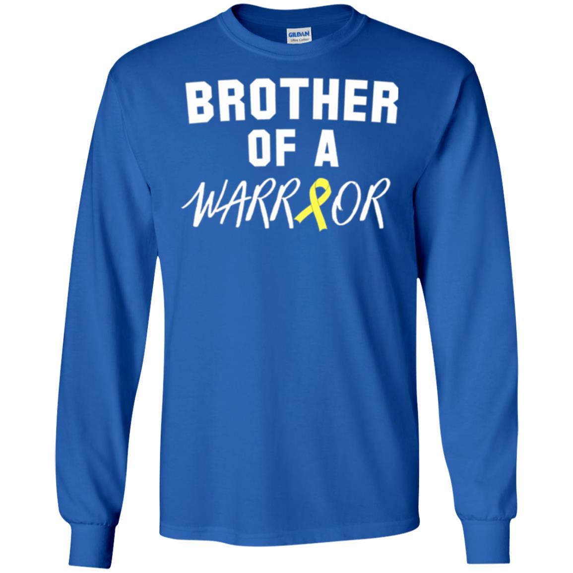Brother Of A Warrior Childhood Cancer Awareness T-shirt Royal