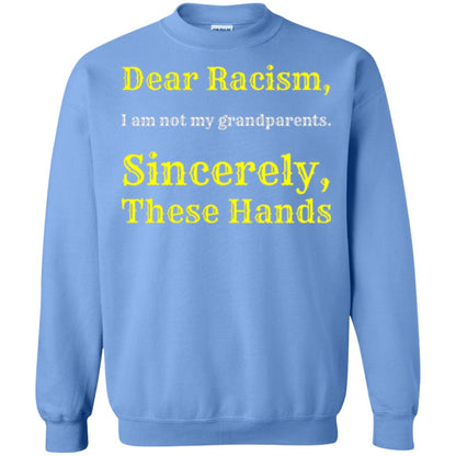 Dear Racism, I Am Not Your Prandparents. Sincerely, These Hand Carolina Blue