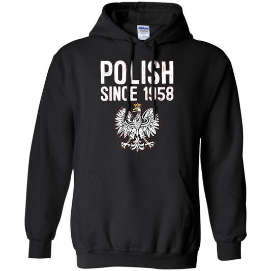 60th Birthday T-shirt Polish Since 1958 Black
