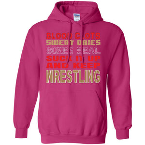 Wrestling T-shirt Blood Clots Sweat Dries Bones Heel