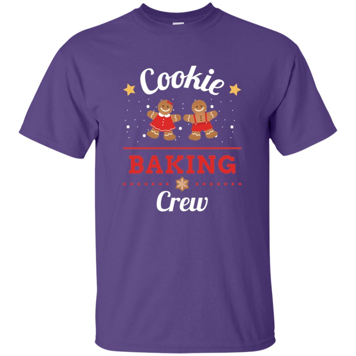 Christmas T-shirt Gingerbread Cookie Baking Crew Purple