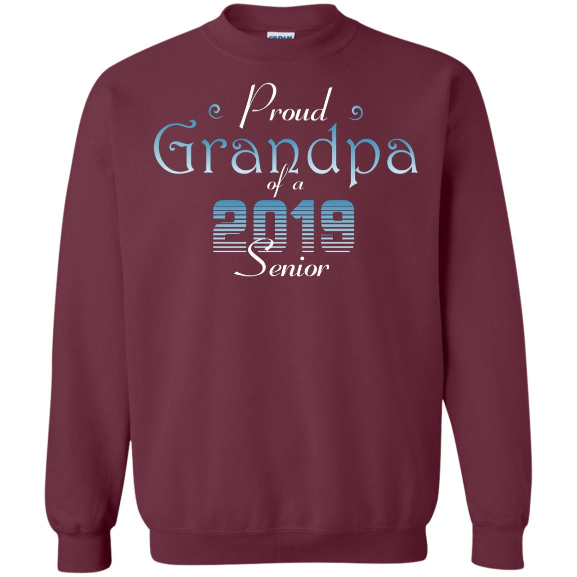 Proud Grandpa Of 2019 Senior Granddad Shirt Maroon