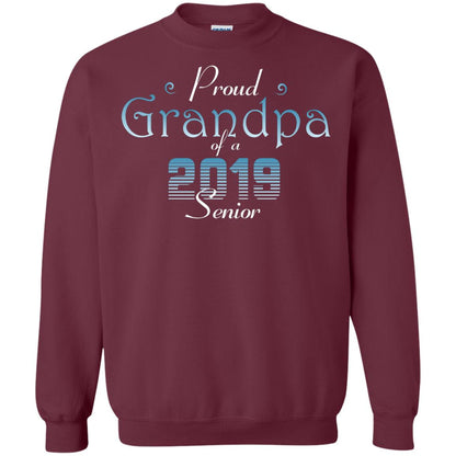 Proud Grandpa Of 2019 Senior Granddad Shirt Maroon