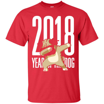 Dog Lover T-shirt 2018 Year Of The Dog Red