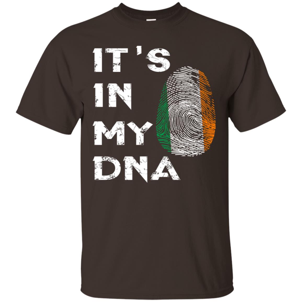 It's In My Dna Fingerprint Irish Ireland Gift Shirt Dark Chocolate